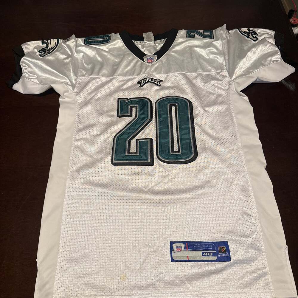 2002 Brain Dawkins Philadelphia Eagles Reebok Authentic NFL Jersey Size 48